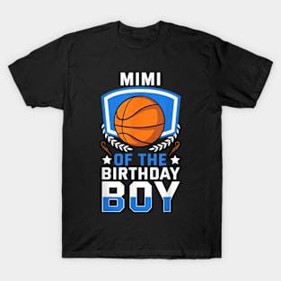 Mimi Of The Birthday Boy Basketball Family Celebration T-Shirt